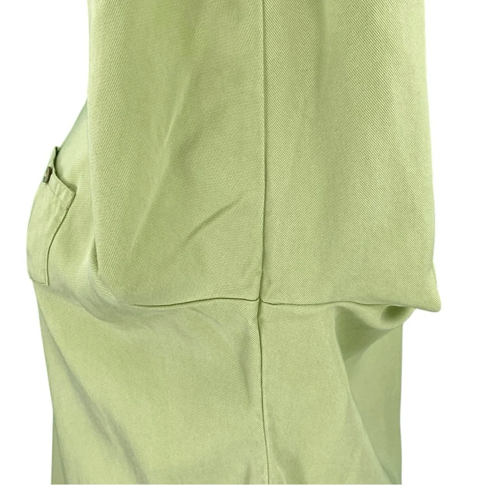 Soft Surroundings Lime Green 100% Tencel Casual Roll Sleeve Pullover Tunic Top - Picture 14 of 16